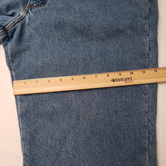 LL Bean Jeans Mens 34x29 Actual 30x28 Blue Relaxed Fit Fleece Lined Workwear - Picture 9 of 16